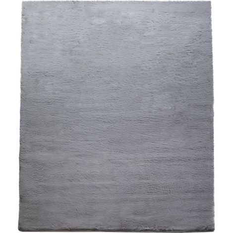 Hochflor Teppich Schlafzimmer Kunstfell Flauschig Kaninchenfell Imitat 160 cm x 230 cm x 26 mm Anthrazit Rechteckig (1/4)