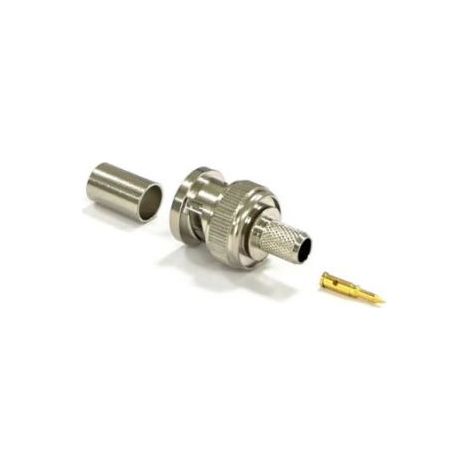 Connecteur coaxial RS PRO Mâle Droit, raccordement A sertir 75O Montage sur câble