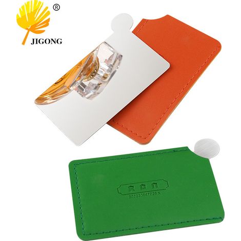 Petit miroir format carte, miroir de maquillage en acier inoxydable résistant aux chocs, miroir corporel portable et compact, miroir de maquillage de poche en acier inoxydable