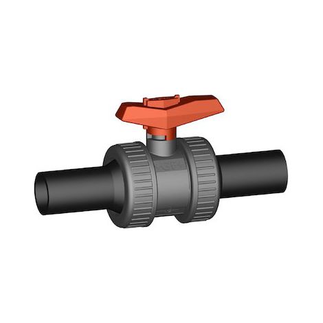 GF Kugelhahn 375 PVC-U/EPDM d 40 PE Stutzen lang SDR11