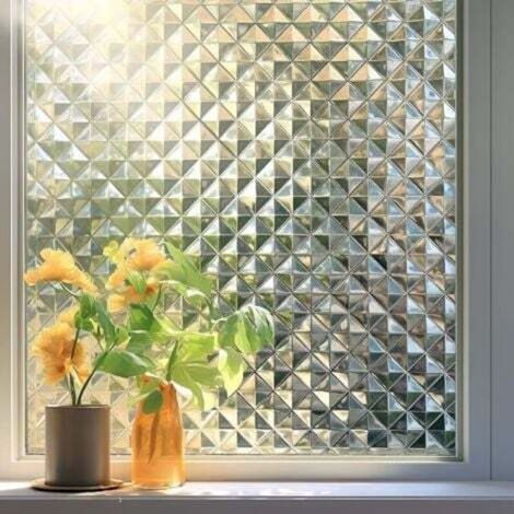 (45 x 200 cm) Sichtschutzfolie, Verdunkelungsfolie, elektrostatische Fensterfolie, blickdichte Fensterfolie, UV-Schutz, geeignet für Büroräume