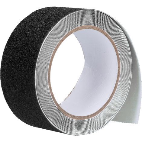 Ruban antidérapant extérieur haute friction adhérence sécurité abrasif adhésif 5 mètres noir (1/5)