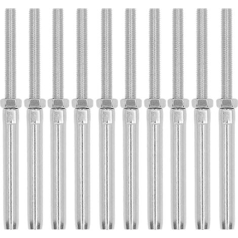 Ensemble de 10 vis à sertir filetées, ensemble de vis à sertir pour garde-corps de câbles en acier inoxydable, M6 3 mm 0,12 po, qualité supérieure. (1/5)