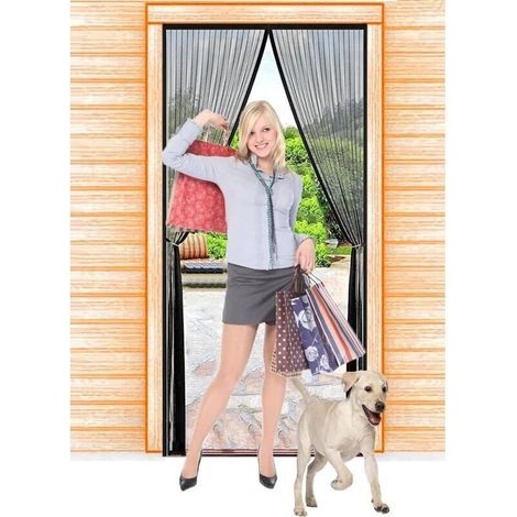 Magnetic Mosquito Net for Doors 110 x 210 cm – Automatic Closing with Powerful Magnets – Drill-Free Installation – For Hallways, Patios and Bay Windows (1/5)
