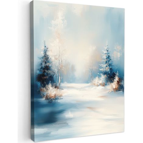 Canvas Print Forest - Winter - Nature - Abstract - Snow 30x40 cm