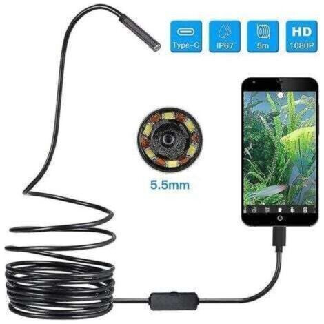 Kabellose 1080p HD WiFi Endoskop-Inspektionskamera (5 m) (1/5)