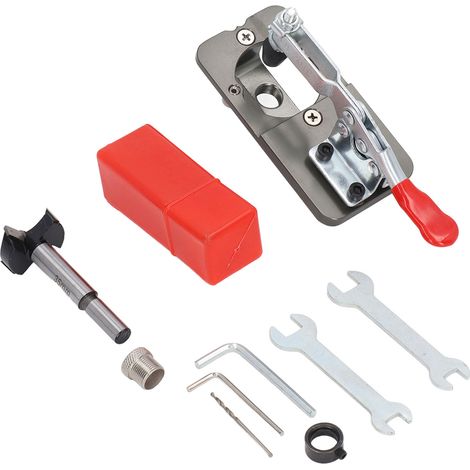 Kit de gabarit de perçage pour charnières 35mm en alliage d'aluminium, guide de perçage bois pour armoires, localisateur de trous. (1/5)