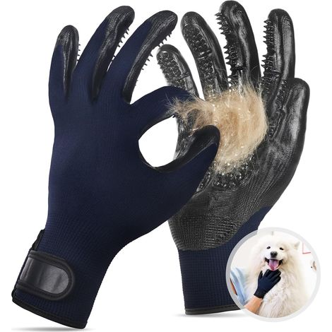 Gants de Toilettage pour Animaux, Gant Brosse de Massage Chien Chat (1/5)