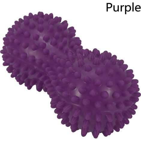 Balle de massage picotée pour exercices de mobilité et soulagement musculaire violette (1/3)