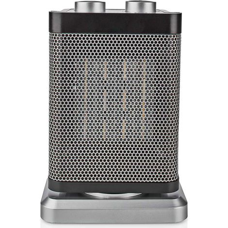 Termoventilatore in ceramica 2 livelli di riscaldamento, resistenza elettrica, oscillante, livello aria fredda, protezione inclinazione, protezione surriscaldamento, cavo 150 cm, LxAxP 16,5x24x9,2 cm,