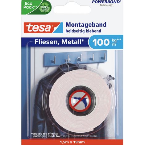 tesa ULTRA STRONG 77746-00000-00 Montageband tesa® Powerbond Weiß (L x B) 1.5 m x 19 mm 1 St. (1/4)