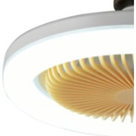 Ventilateur de plafond avec éclairage LED 30 W, boîtier ABS, 25 cm (9,8 po), 2 en 1, blanc, culot E27, mini-ventilateur de plafond pour salon (1/5)