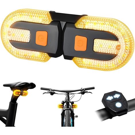 Sollbry Feu Arrière Vélo LED Intelligente avec Clignotant et Télécommande–Lumière Vélo USB Rechargeable,Étanche,5 Modes–Clignotant Vélo Trottinette Électrique (1/5)