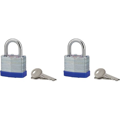 Lot de 2 cadenas SLICE, 40mm, s'entrouvrant, 4 clés - (1/2)