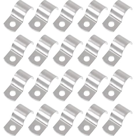 100 Pièces Fixateurs de Câble en Fer Galvanisé Argenté, Design Polyvalent Facile à Installer pour Gestion des Câbles D'alimentation Charge (1/5)