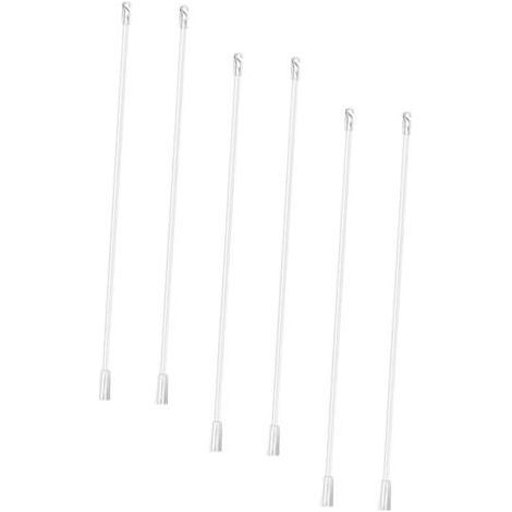 6pièces Tige De Store Vénitien avec Poignée Crochets Barre De Tirage Transparent Accessoires Pratiques pour Rideaux (1/5)
