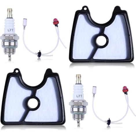 Ligne de carburant 581798001 Kit de filtre à air pour Husqvarna 125B Fuel Line Kit 125B 125BX 125BVX Souffleuse à feuilles portative avec filtre à carburant Grommet Primer Bulb Spark Plug (1/5)