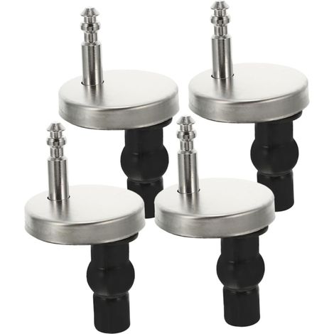 Fixations à Charnières Siège de Toilette 2 Jeux 4 Pièces Système de Fixation Rapide Vis Inox Compatibles Abattants Wc Standard Rénovation Solide (1/5)