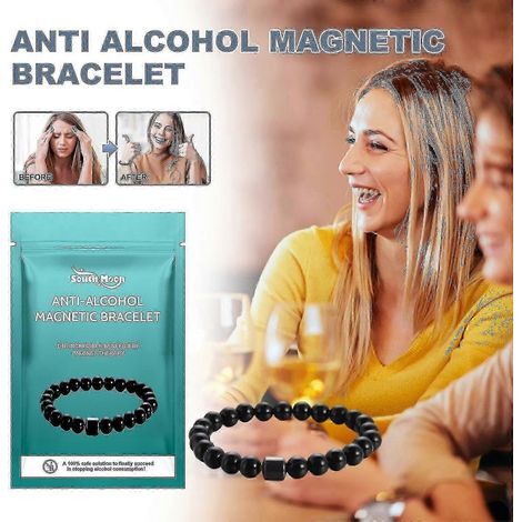 Bracelet magnétique anti-alcool : réduit efficacement la consommation d'alcool bracelet de magnétothérapie : soulage l'inconfort après la consommation d'alcool. (1/5)