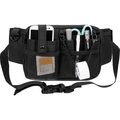 Marsupio per infermieri con scomparti multipli, cintura portautensili per infermieri, borsa da cintura per uso medico, marsupio per infermieri con scomparti multipli (1/5)