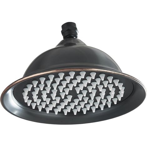 Pommeau de douche effet pluie en laiton de style rétro, adapté aux salles de bains et aux espaces de douche spacieux. (1/4)