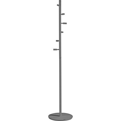 Perchero moderno mod. 401 herrajes cromo satinado lacado gris, 185 cm(alto)35 cm(ancho)35 cm(largo) (1/2)