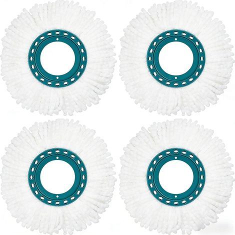 Lot de 4 têtes de Rechange en Microfibre pour Balai Leifheit Clean Twist Disc Mop Systèmes pour Tous Les Types de sols (1/5)