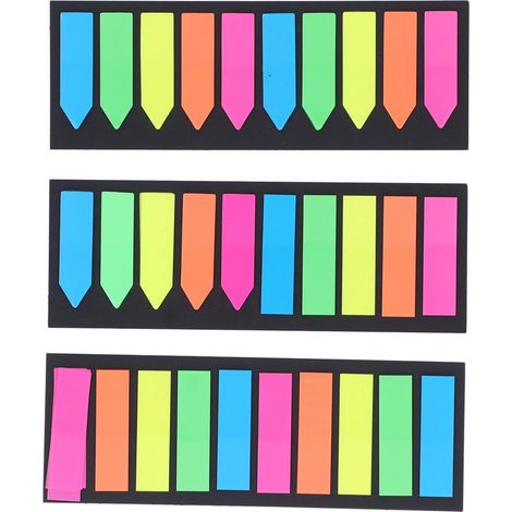 15 ensembles de notes collantes transparentes, conception transparente colorée réutilisable largement utilisée mignonne notes collantes pour l'étude de travail (1/5)