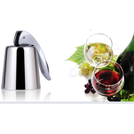 Bouchons pour bouteilles de vin ouvertes, bouteille de vin en acier inoxydable (1/3)