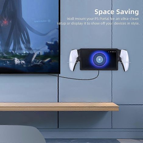 Support mural gain de place pour console de jeux avec kit d'installation pour tous les joueurs (1/4)