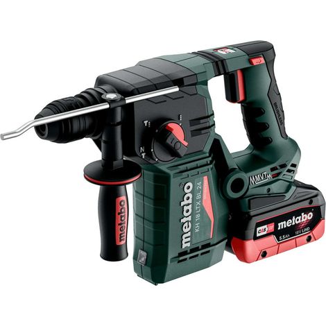 Metabo - Martillo combinado 18V, 2x batería, 5,5 Ah LiHD, cargador 601713660