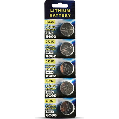 Offre exceptionnelle à petit prix Lot de 5 piles bouton CR2477 (piles au lithium 3V) pour vos projets de bricolage et loisirs créatifs - Glad