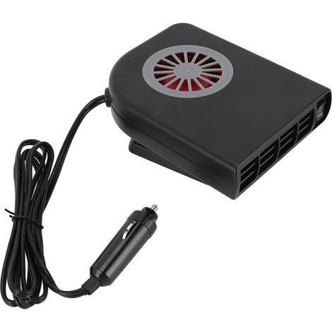 Chauffage auto portable 12V 120W prise allume-cigare dégivreur pare-brise chauffant rapide anti-buée ABS 11x14x6.5cm 322g avec tapis (1/5)