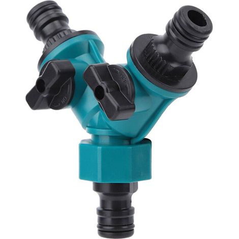Séparateur De Tuyau 2 Voies Arrosage Répartiteur De Robinet d'Eau Connecteur Rapide Adaptateur De Tuyau d'Arrosage Pour Robinet JardinConnecteur De Tuyau En Y Voies Avec Vanne d'Arrêt 1 (1/3)