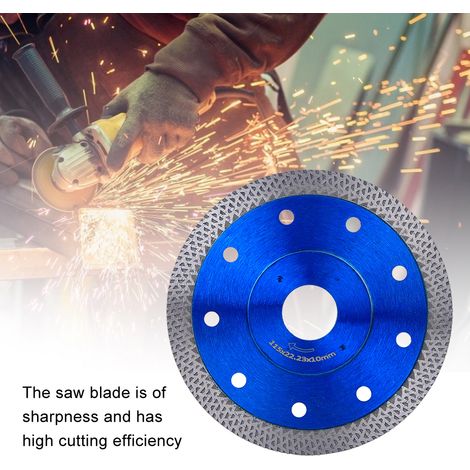 Lame de scie diamantée, disque de coupe, kit de rechange pour meuleuse d'angle, diamètre 115 mm, pour béton et marbre. (1/3)