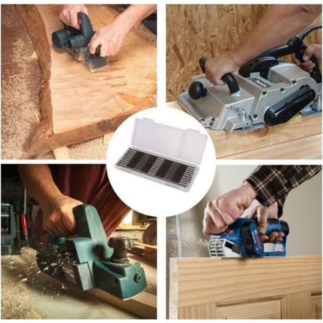 Lames Réversibles - 82 x 5.5 x 1.2 mm - Acier Rapide HSS - Pour Raboteuse Bois Dur et Tendre - Lot de 10 (1/5)