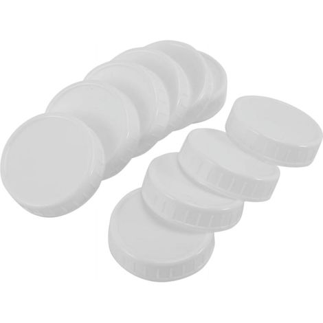 Lot de 10 Couvercle, Plastique, Ouverture standard 70 mm, Nervuré, Pour bocal (1/5)