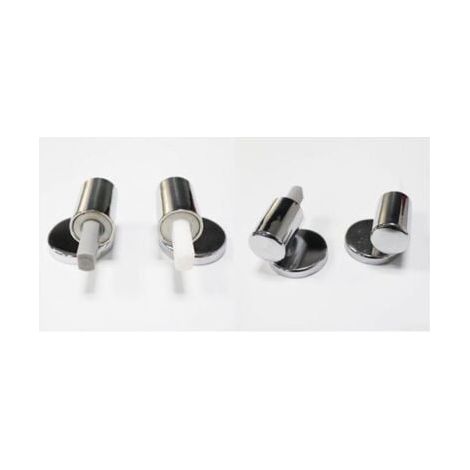 Lot de 4 Kit de remplacement pour abattant WC traditionnel et contemporain avec charnières à fermeture douce à dégagement rapide, Charnières de fixation supérieure (1/5)