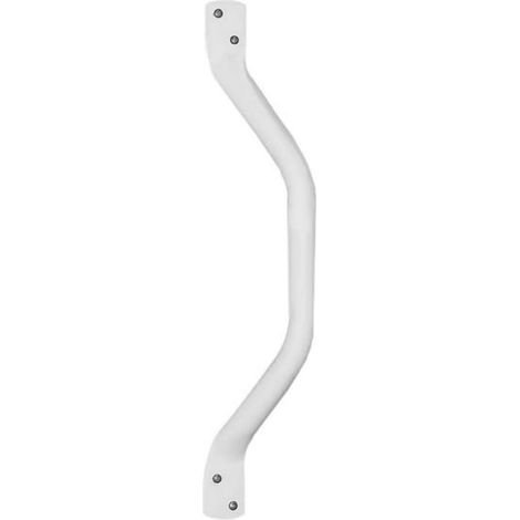 AKW 1700 Series Flat End Cranked Steel Grab Rail 445mm Length - White (1/3)