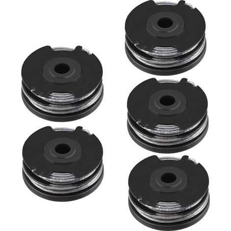 Sollbry Carrete de hilo de repuesto para Bosch F016800351 para Bosch ART 24, ART 27, ART 30 y ART 30-36 LI. Carrete de hilo para desbrozadora de doble hilo de 6,0 m x 1,6 mm (5 unidades). (1/5)
