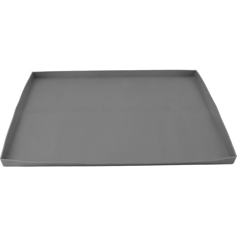 Tapis de cuisson en silicone robuste pour barbecue, protège votre plancha des rongeurs, des débris et de la rouille. Tapis toutes saisons de 56 cm (22 pouces), gris. (1/5)