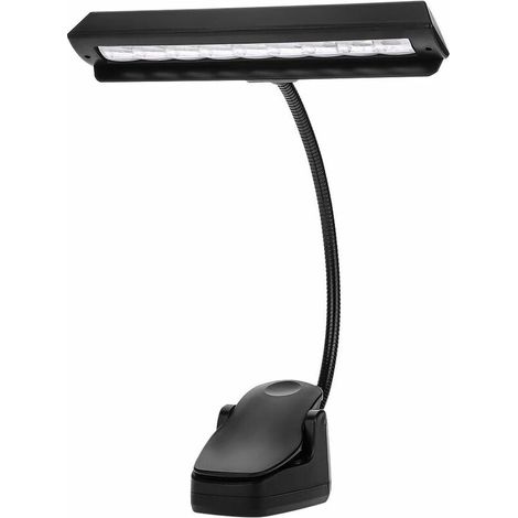 DEESSE SHOP - Clip de lumière de pupitre de musique, lampe de pupitre de musique à 9 LED, lampe de bureau de lecture de chambre à coucher flexible portable ou pièce de mise à niveau d'instrument alime (1/5)