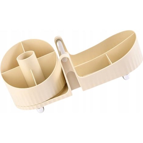 Pratico astuccio porta cosmetici in plastica beige