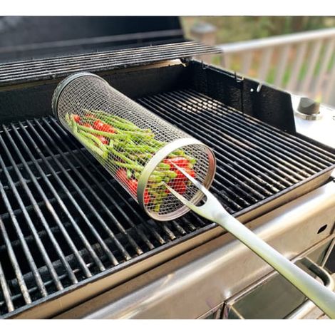 panier à griller roulant en acier inoxydable 30 cm 30 cm (1/5)