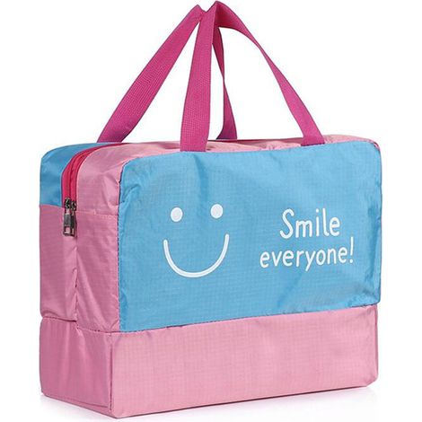 Sacs de rangement séparés pour vêtements, grande capacité, étanches, bleu sourire. (1/5)