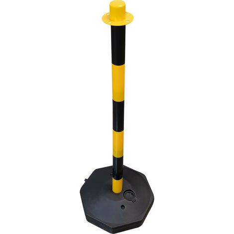 POSTE DE PLÁSTICO PARA CADENA - AMARILLO/NEGRO JBM 53940 (1/4)