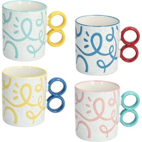 1 Pezzo Tazza Tazzone Latte Mug Iris Holiday 400 cc 4 Colori