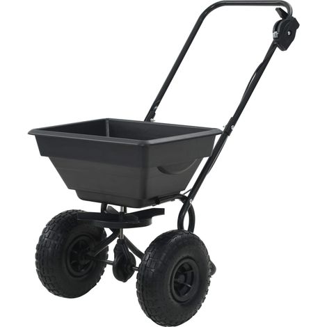 Carrito de mano esparcidor de sal PVC y acero 80x46x75 cm 15 L vidaXL (1/2)