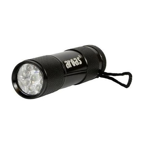 Arcas alu 9 LED linterna negra compacta y ligera