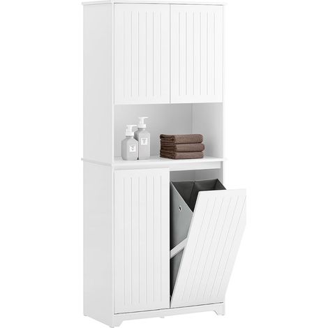SoBuy Bathroom Tall Cabinet Cupboard Bathroom Storage Cabinet,BZR150-W (1/5)